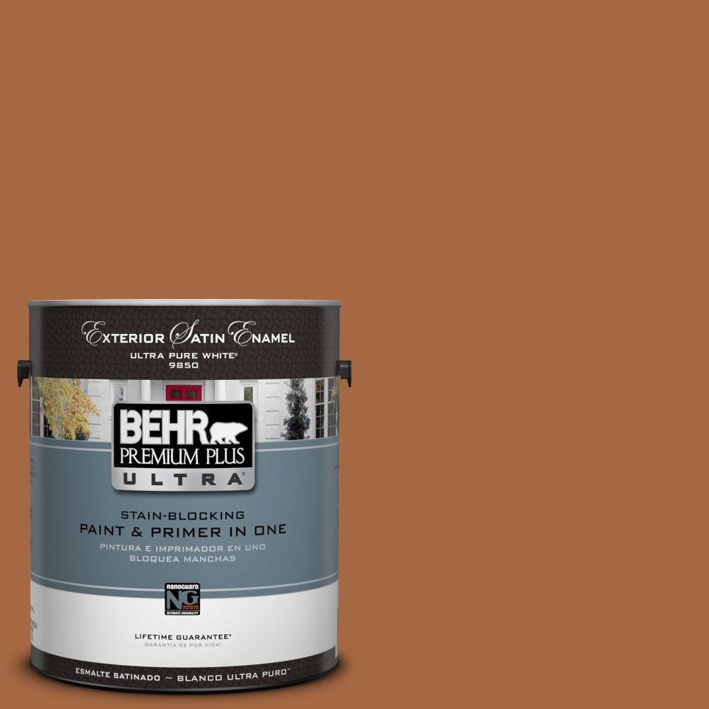 BEHR Premium Plus Ultra 1Gal. UL1205 Maple Glaze Satin Enamel