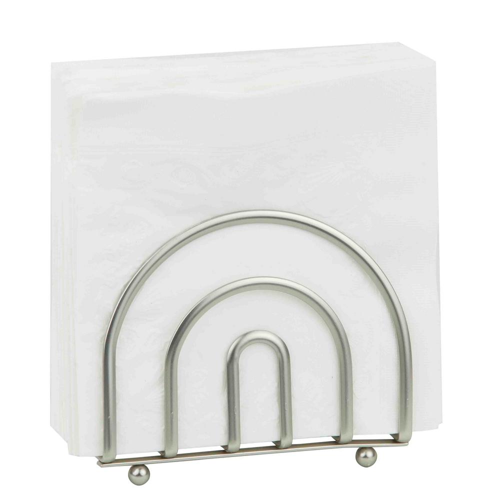Home Basics Satin Nickel Napkin HolderNH00726 The Home Depot