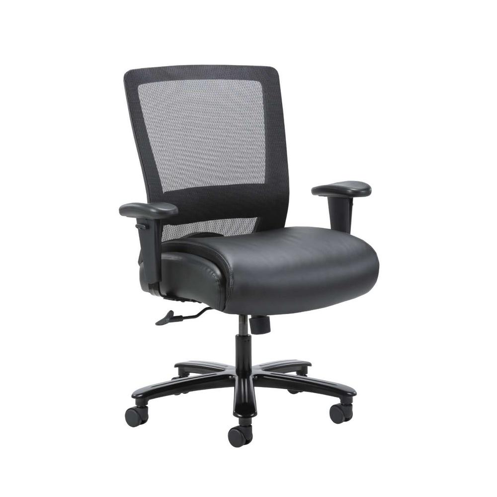Boss Office Black Mesh Heavy Duty Task Chair 400 Lb Capacity B699 Bk The Home Depot