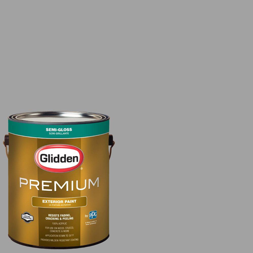 Glidden Premium 1 Gal Hdgcn63 Granite Grey Semi Gloss Latex Hdgcn63 Granite Grey Semi Gloss Latex Exterior Paint