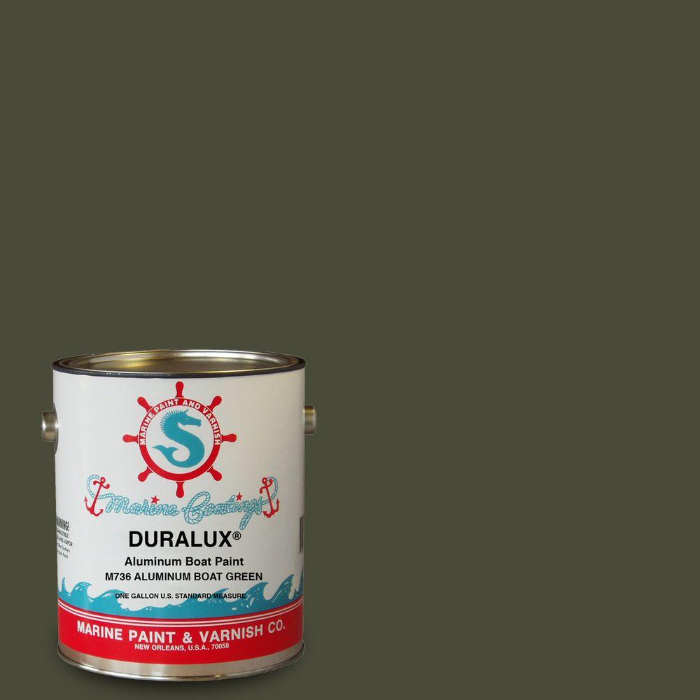Duralux Marine Paint 1 Gal Aluminum Boat Green Marine Enamel M736 1 The Home Depot