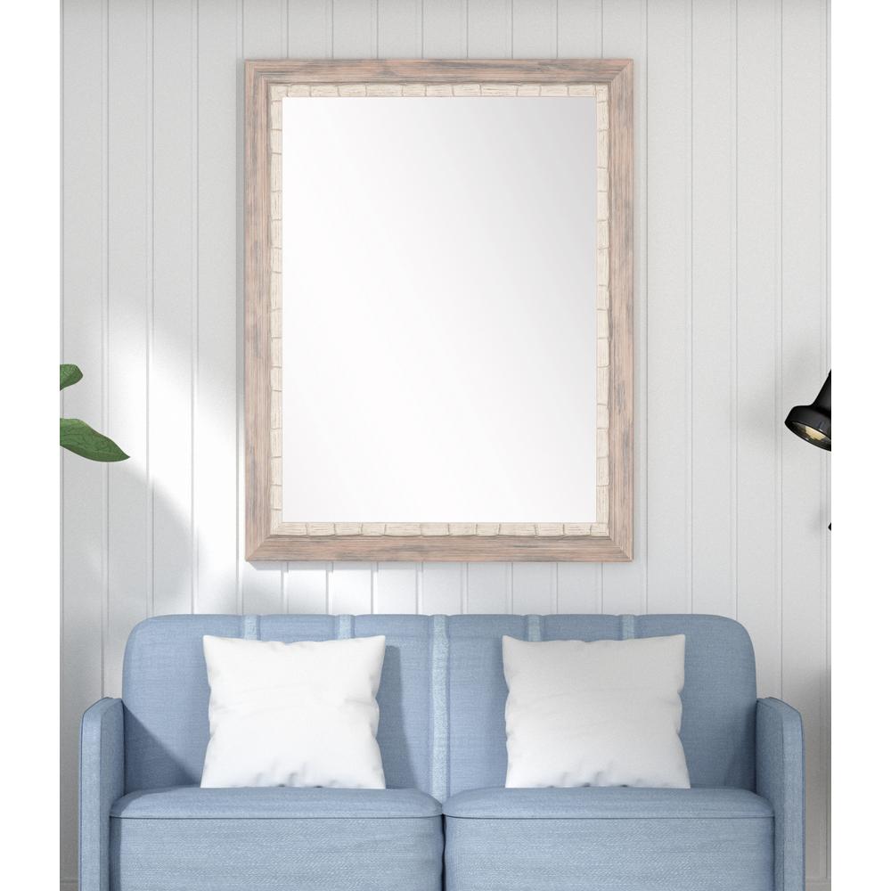 BrandtWorks Weathered Cream Beach Framed Mirror BM023M2 The Home Depot