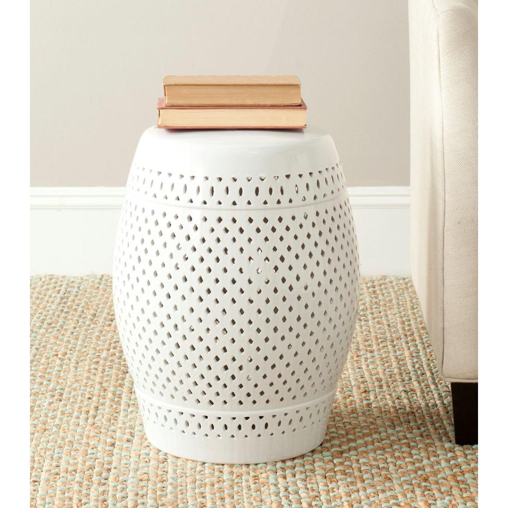 Diamond Patio Tables Furniture The Home Depot Diamond White Ceramic Patio Stool