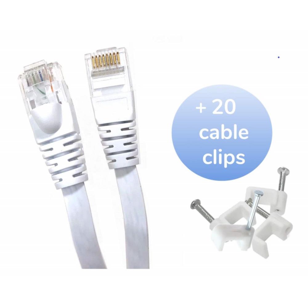 flat ethernet cable wall clips