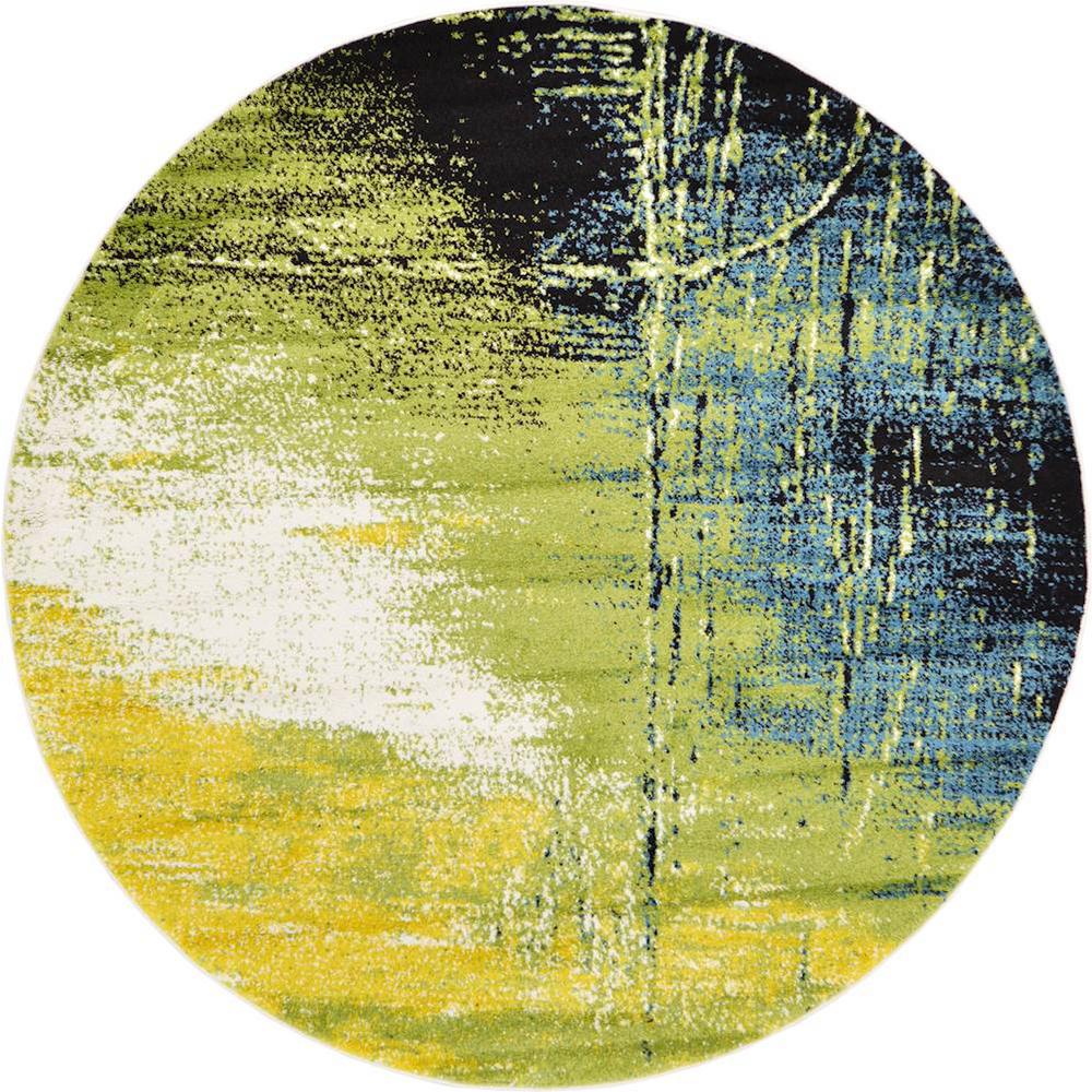Unique Loom Lyon Light Green 6 X Round Rug 3129215 The Home Depot Unique Loom Lyon Light Green 6 X Round Rug