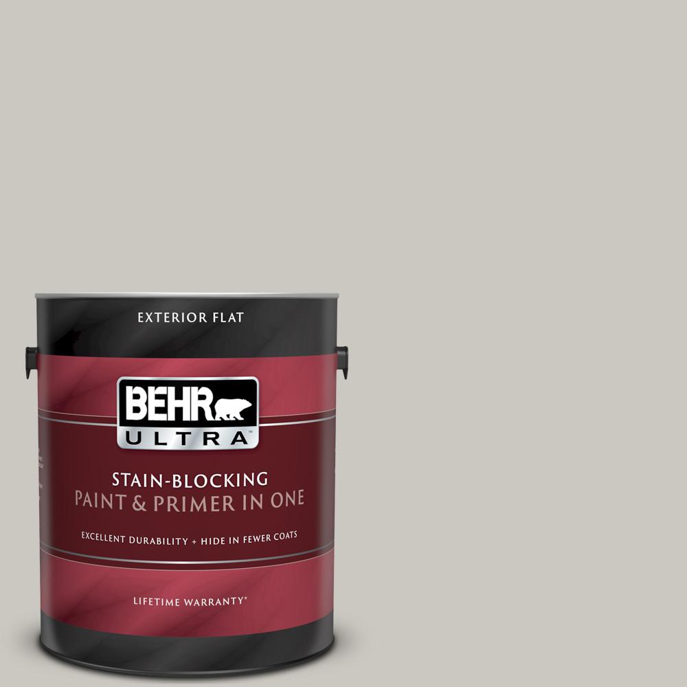 BEHR ULTRA 1 Gal. #PPU24-12 Whitewash Oak Flat Exterior Paint And ...