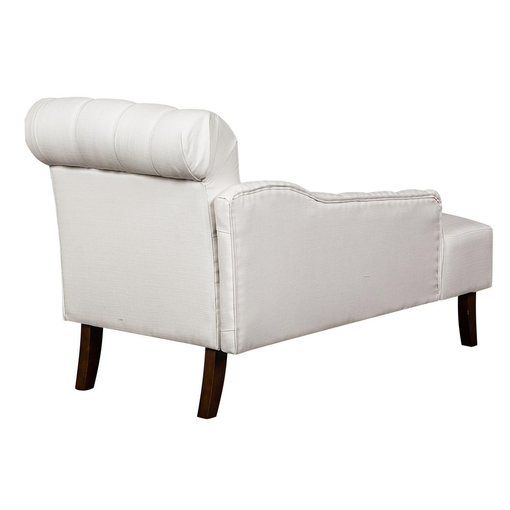 Homefare Tufted Chesterfield Back In Soft Cream Chaise Lounge 320 C147 701 3 The Home Depot