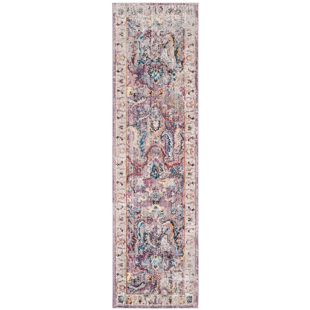 Safavieh Bristol Lavender/Light Gray 2 ft. x 8 ft. Runner ...