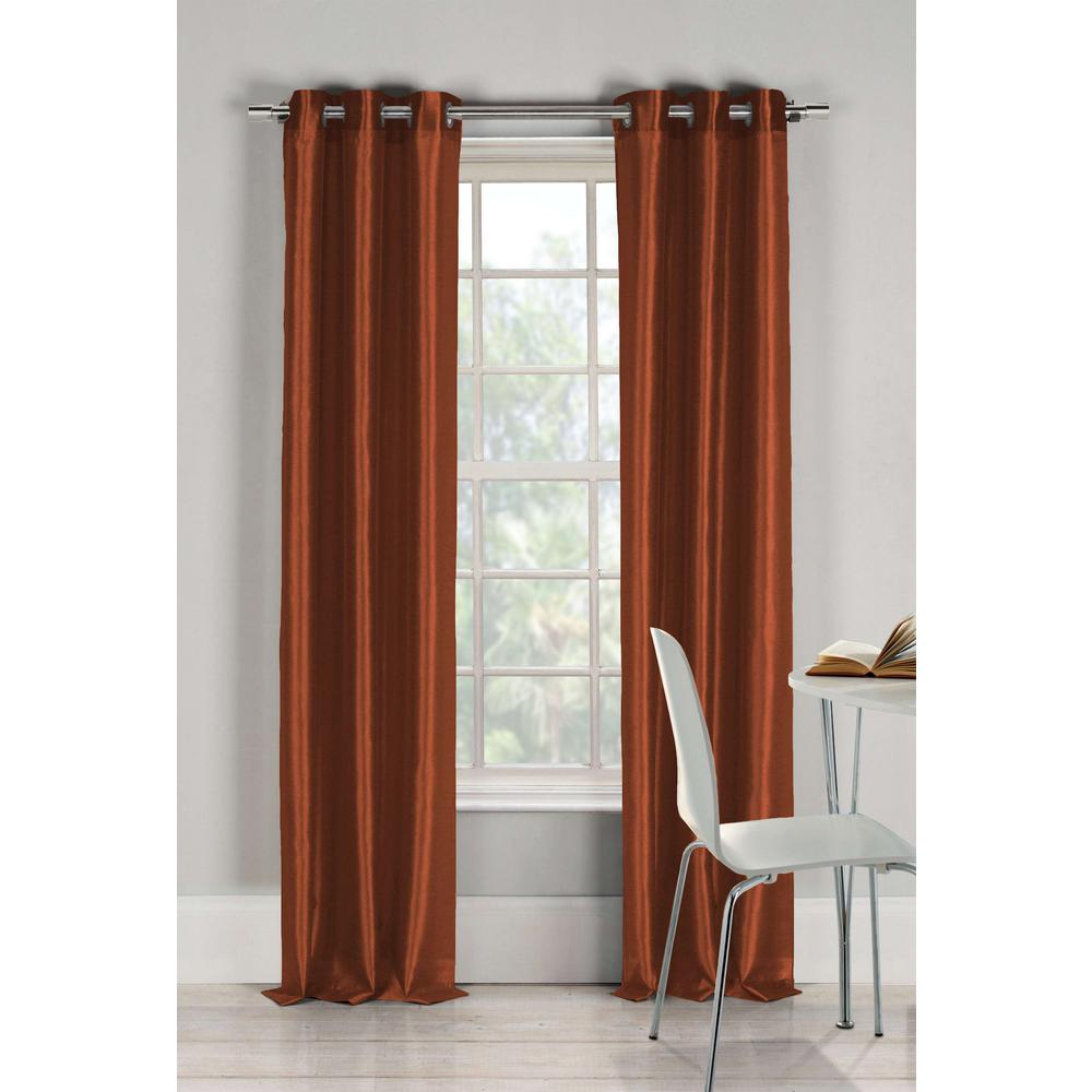 Duck River Semi Opaque Bali 84 In L Faux Silk Panel In Rust