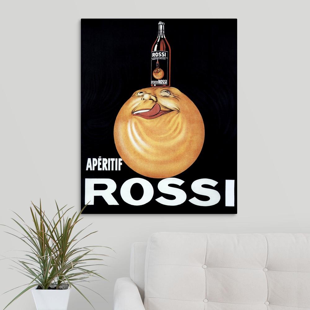 Greatbigcanvas Rossi Vintage Beverage Advertisement By Vintage Apple Collection Canvas Wall Art 2192053 24 24x30 The Home Depot