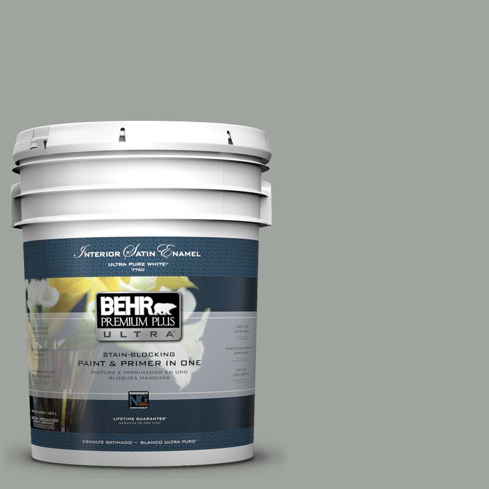 Behr Premium Plus Ultra 5 Gal 710f 4 Sage Gray Satin Enamel Behr Premium Plus Ultra 5 Gal 710f 4 Sage Gray Satin Enamel Interior