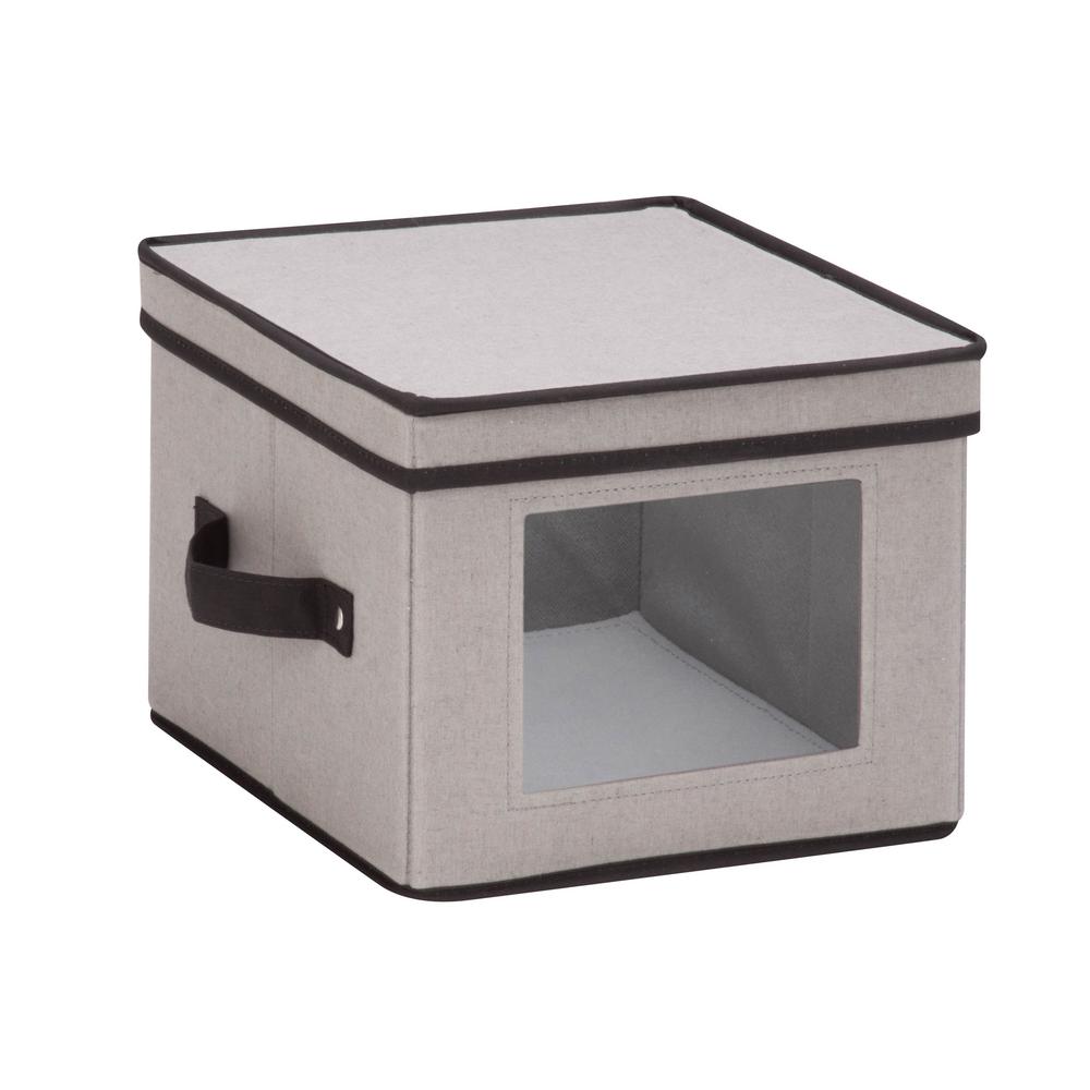 Honey Can Do Dinnerware Storage Box 10 In X 10 In X 8 In In