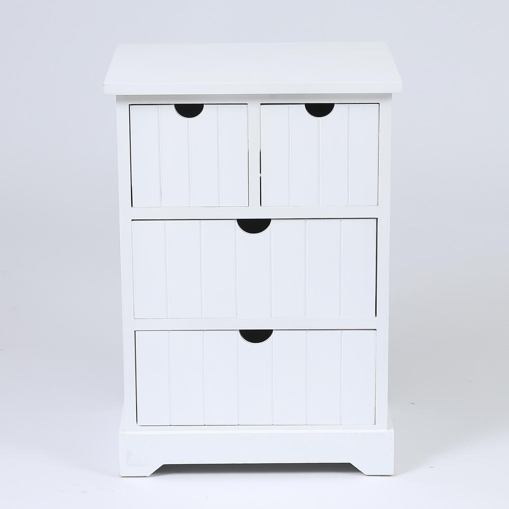 Winsome House White Beadboard Wood Cabinet Wh210 The Home Depot