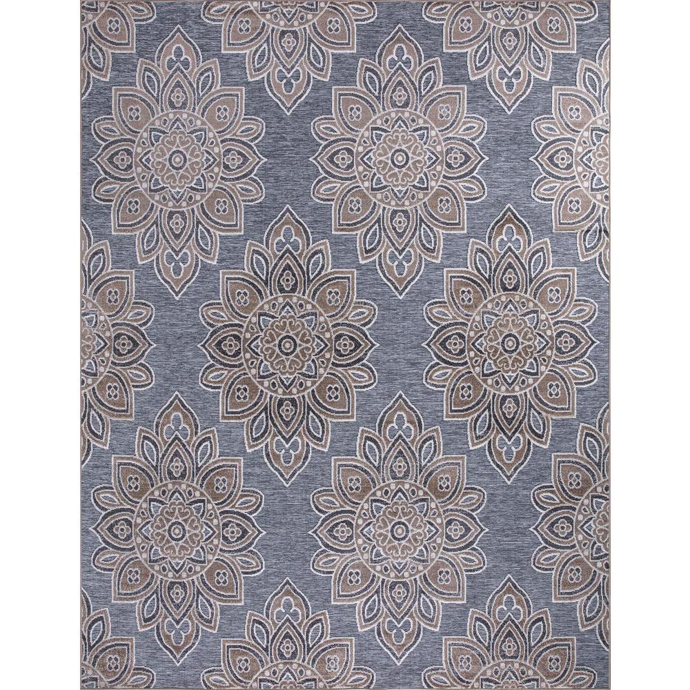 StyleWell Lara Gray 8 ft. x 10 ft. Indoor/Outdoor Area Rug28047 The