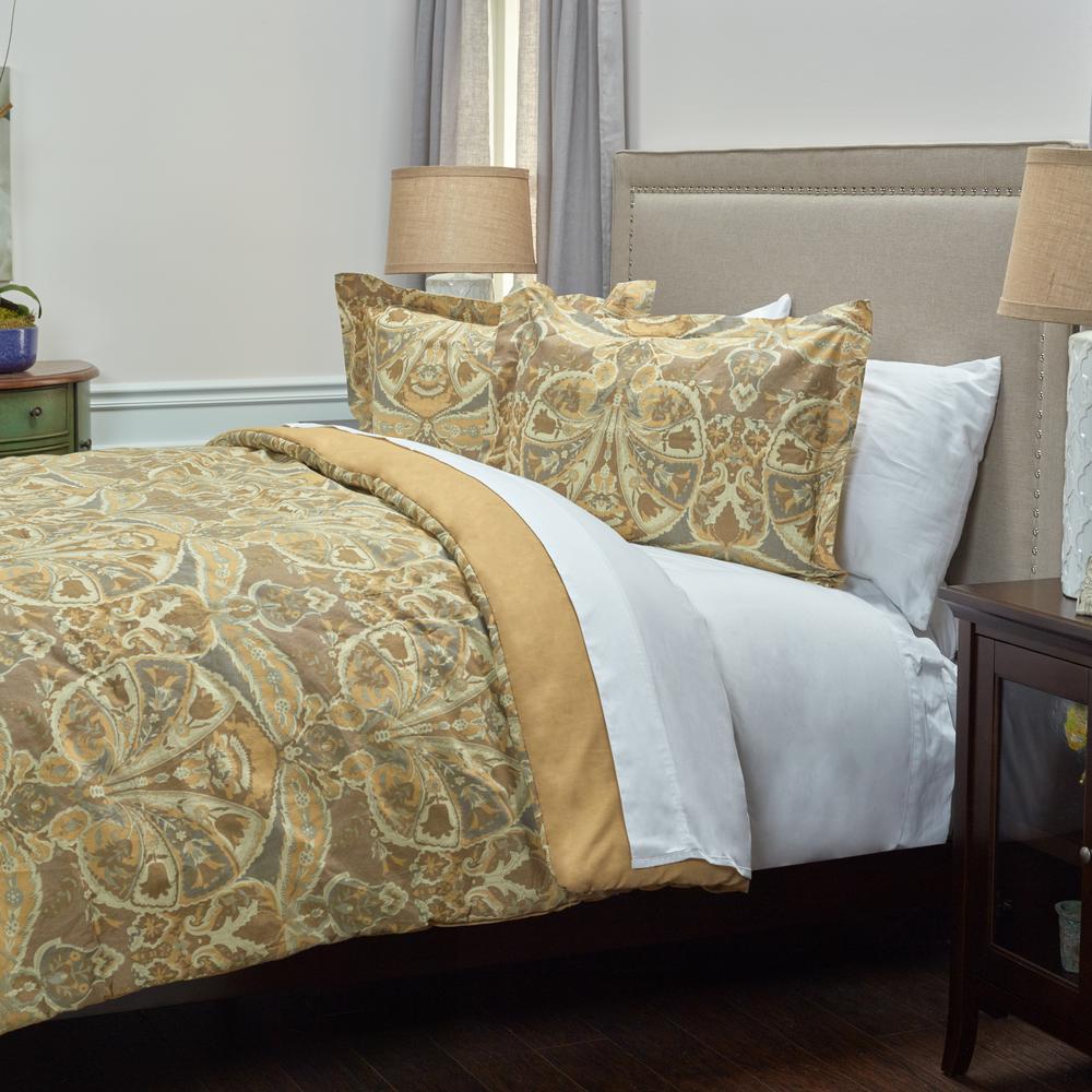 Queen Gold Comforters & Comforter Sets Bedding Sets The Home Depot