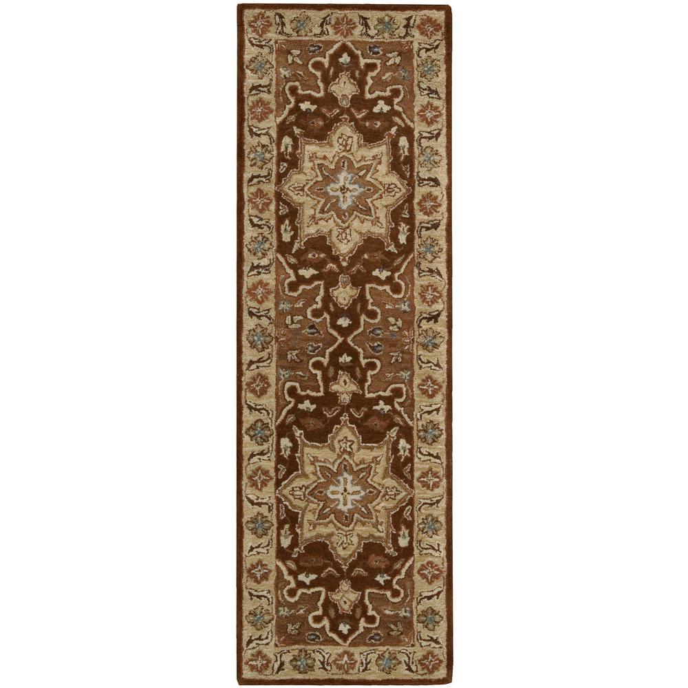 Nourison Overstock India House Chocolate 2 Ft X 7 Ft Runner Rug