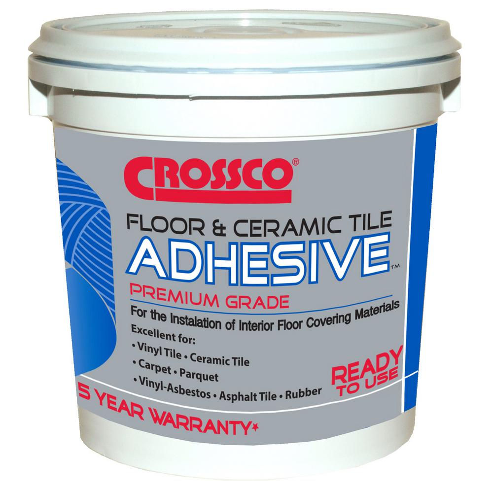 Crossco 1 Gal Floor And Ceramic Tile Adhesive AD160 4 The Home Depot   Crossco Tile Adhesives Ad160 4 64 1000 