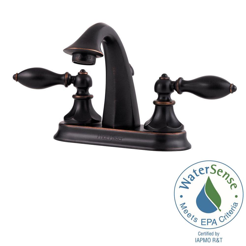 Pfister Saxton 4 in. Centerset 2Handle HighArc Bathroom Faucet in