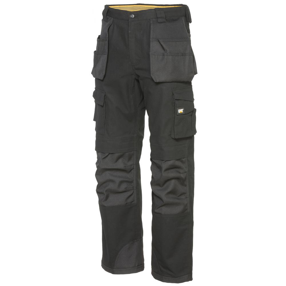 mens cargo work pants black