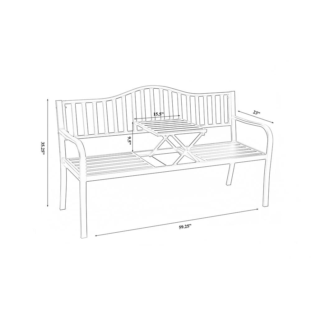 Gardenised Powder Coated Black Steel Outdoor Patio Garden Park Yard Bench With Middle Table Qi003461l The Home Depot - Patio Bench With Middle Table Gardenised Powder Coated Black Steel Outdoor Patio Garden Park Yard Bench With Middle Table Qi003461l The Home Depot - Patio Bench With Middle Table