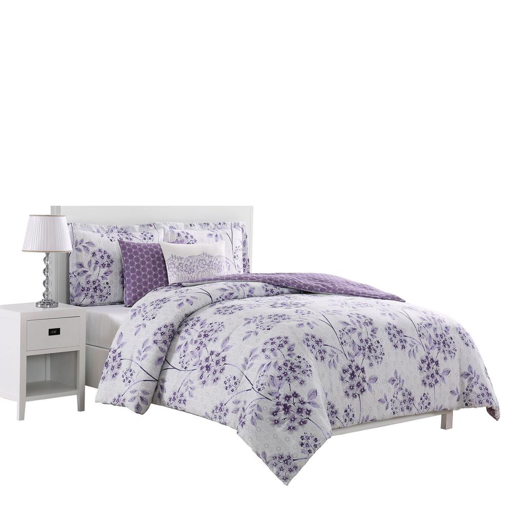 Purple Floral Machine Wash Comforters Comforter Sets