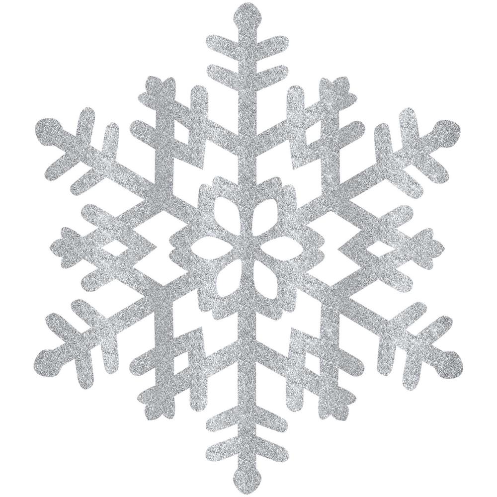 Amscan 15 In Silver Glitter Snowflake 4 Pack 190492 The Home