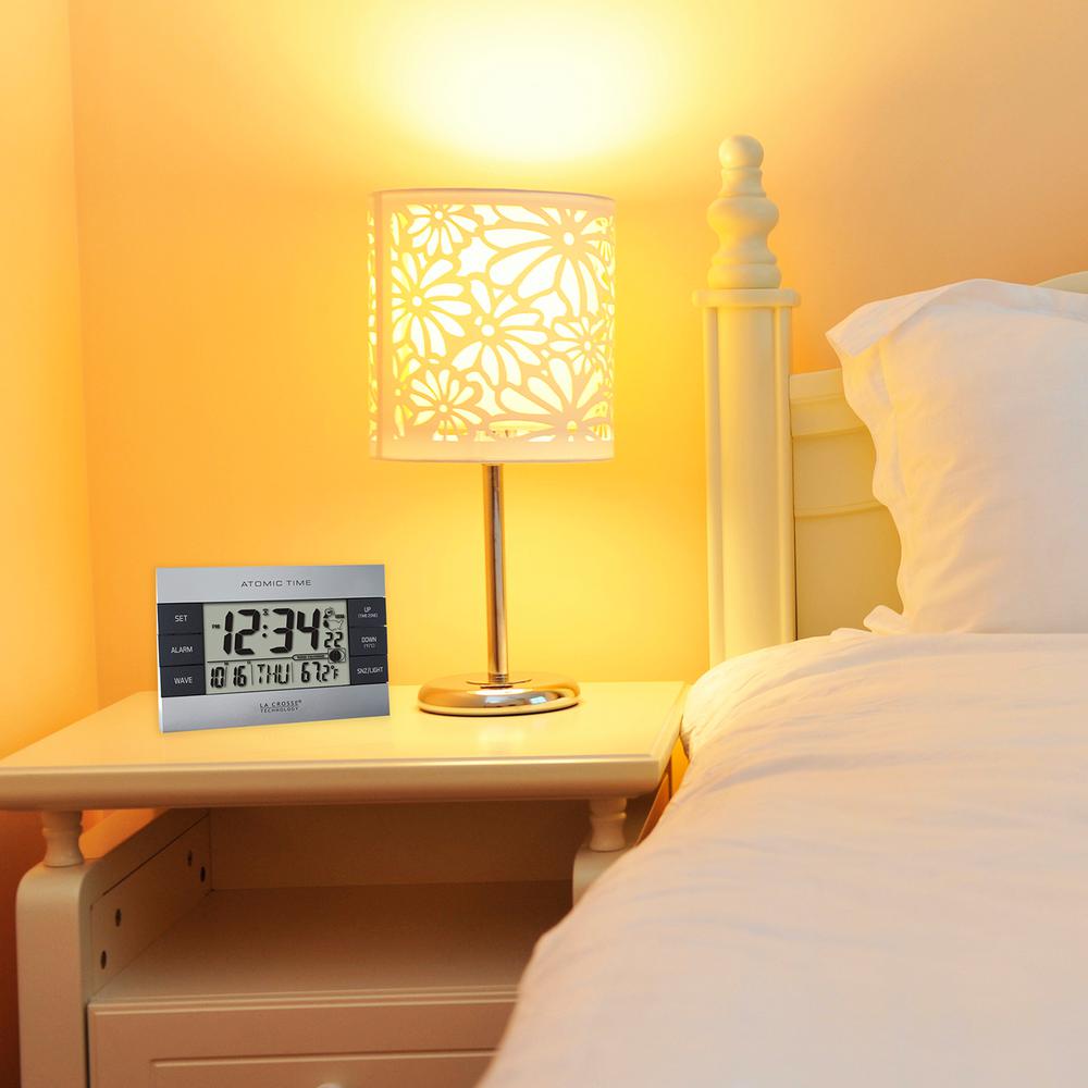 La Crosse Technology Atomic 4 71 In X 2 75 Temperature And Moon La Crosse Technology Atomic 4 71 In X 2 75 Temperature And Moon Phase Gray Digital Alarm Table Clock 617 1280 The Home Depot