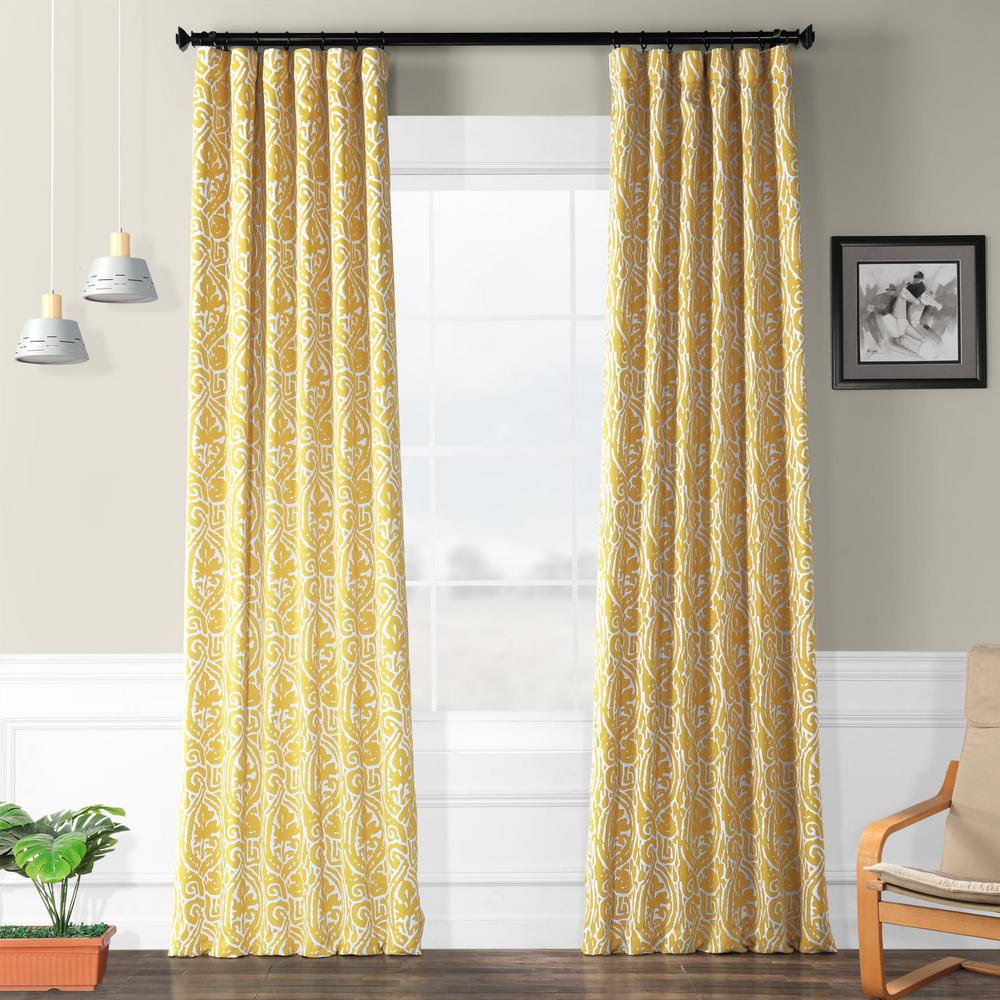 Exclusive Fabrics & Furnishings Semi-Opaque Abstract Misted Yellow