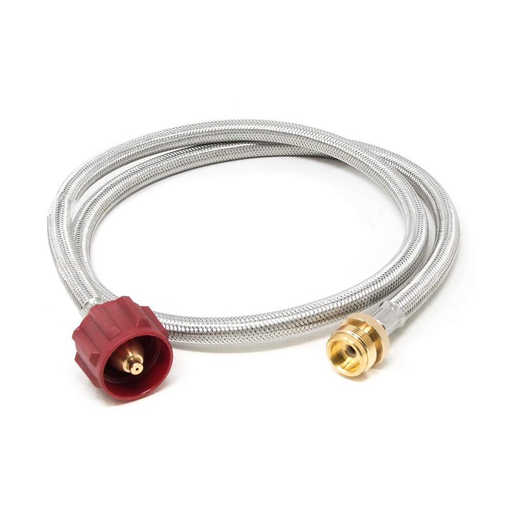 GASONE 4 ft. 1 lb. to 20 lbs. Steel Braided Propane Adapter Hose