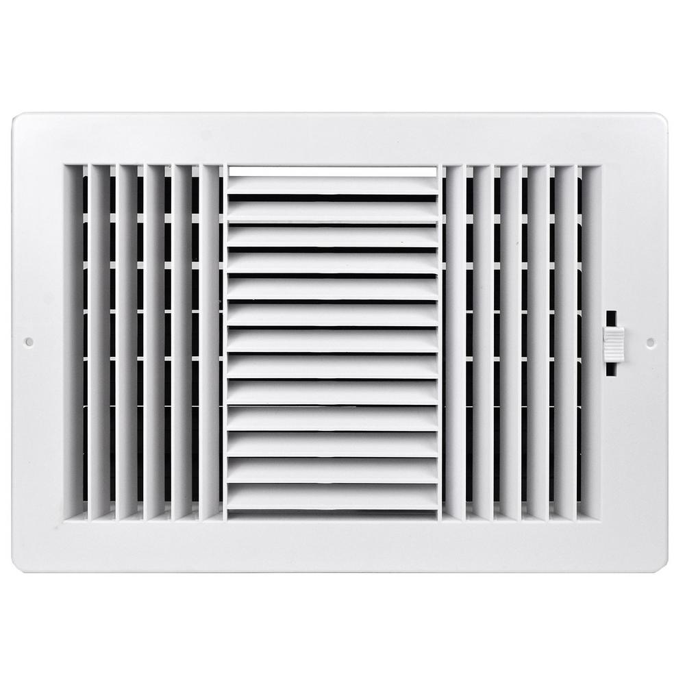 Venti Air 12 In X 8 In 3 Way Plastic Register Hps1208 The Home