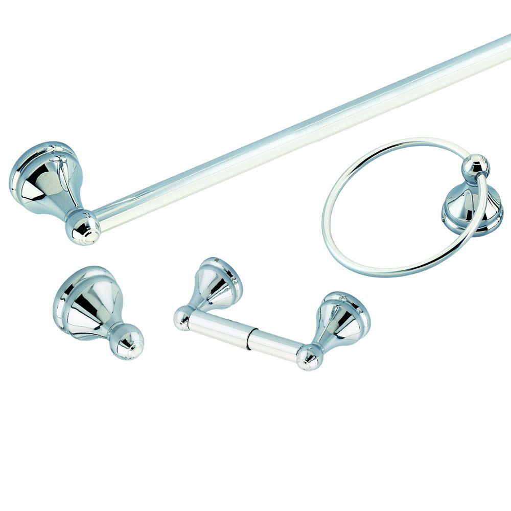 Design House Allante 4Piece Bathroom Accessory Kit in Polished Chrome