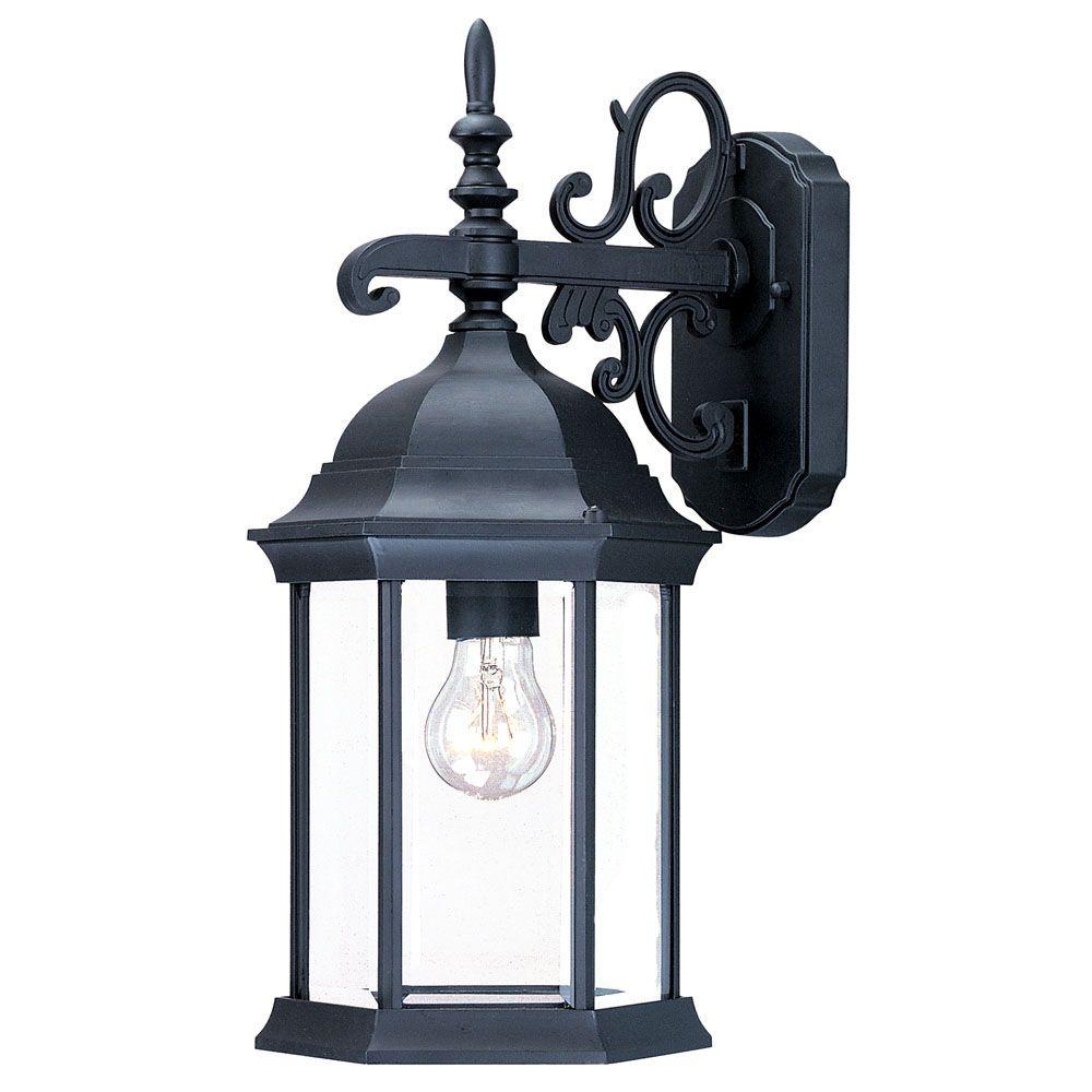 Acclaim Lighting Madison Collection 1-Light Matte Black Outdoor Wall ...