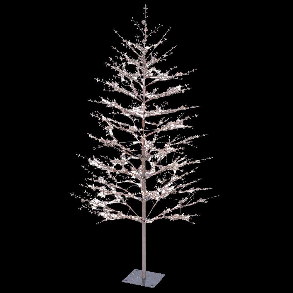GE 5 ft. Brown Winter Berry Branch Tree with C4 Color Choice LED Lights