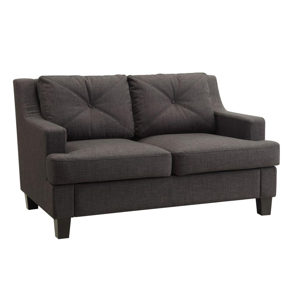 HomeSullivan Emerson Dark Grey Linen Sofa40E502SDGLSOFA The Home Depot