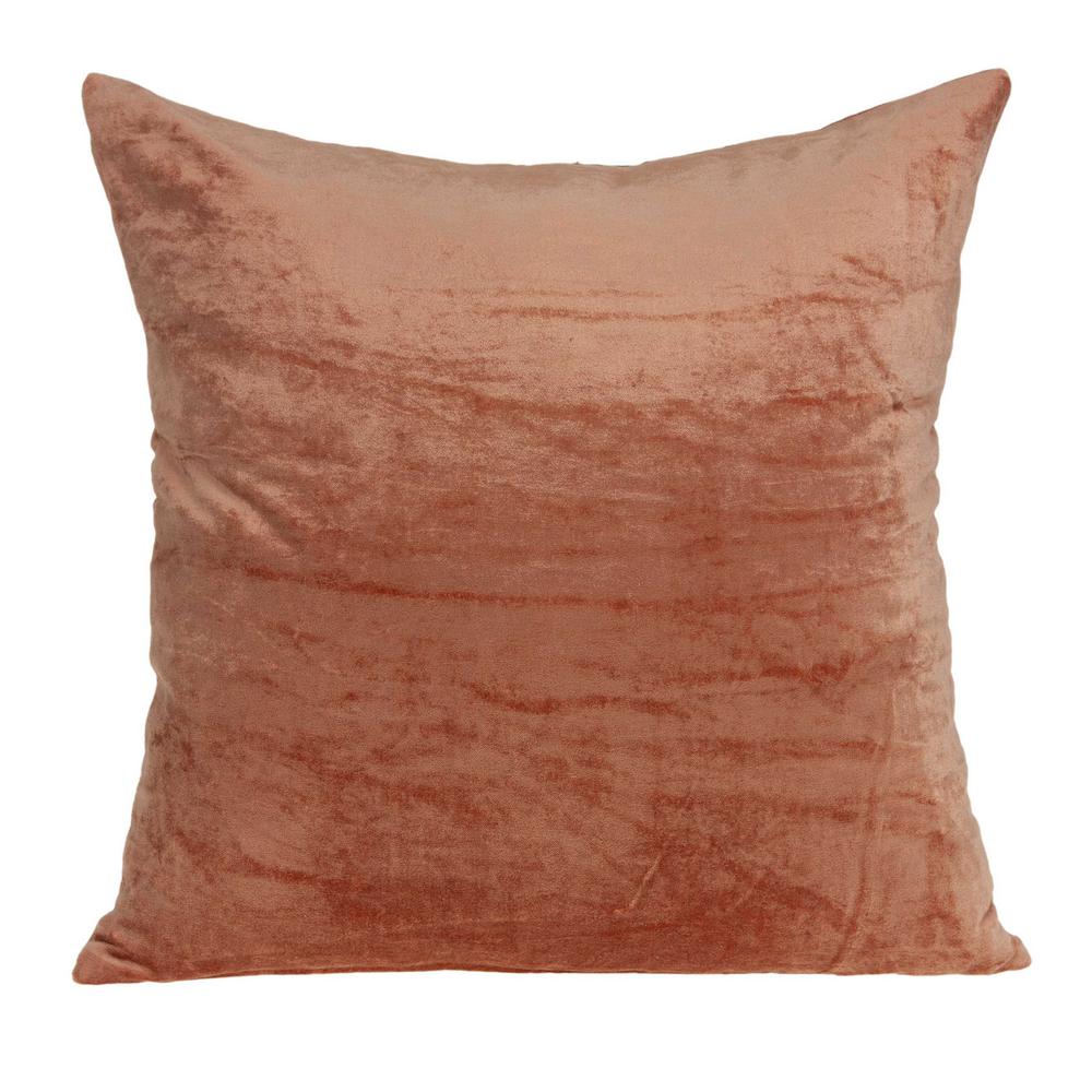 Jordan Transitional Orange Solid Pillow Cover with Poly Insert