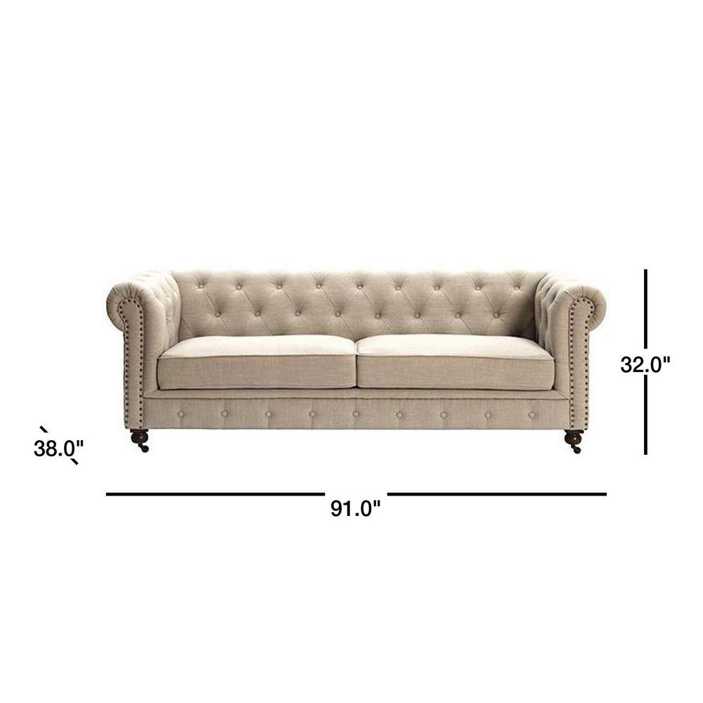 Home Decorators Collection Gordon Natural Linen Sofa 0849400400 Gordon Natural Linen Sofa