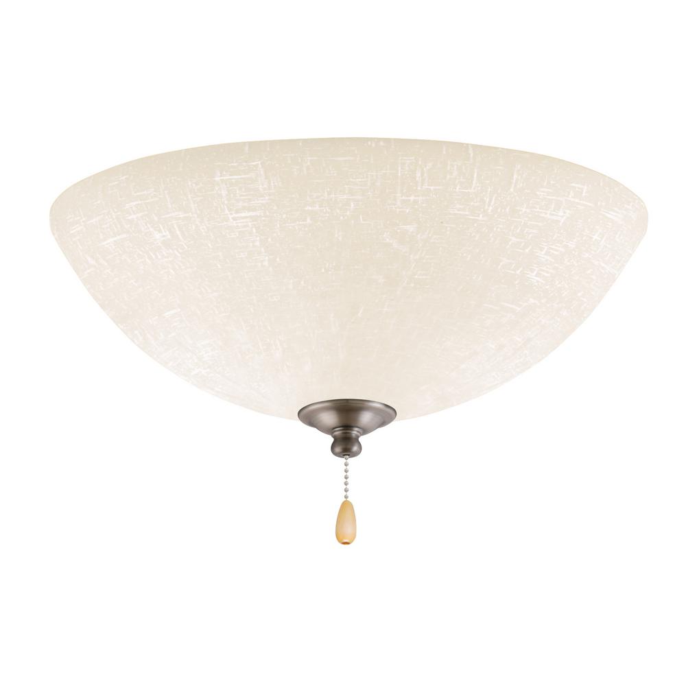 Emerson White Linen LED Array Antique Pewter Ceiling Fan Light Kit