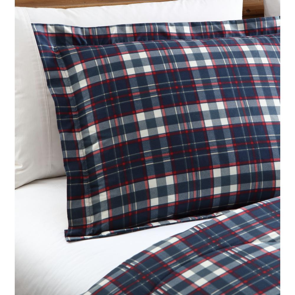 Morgan Home Lakewood 3 Piece Full Queen Plaid Comforter Set