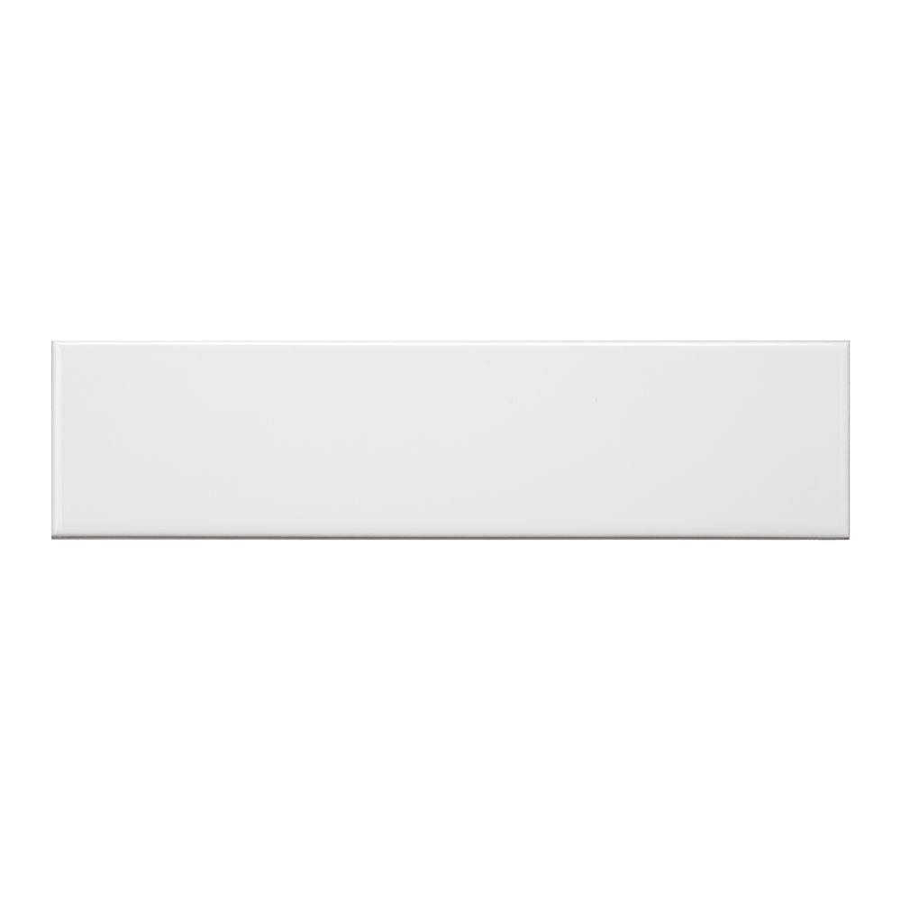 Allegro White 3 in. x 12 in. Glossy Ceramic Wall Tile (0.25 sq. ft.)