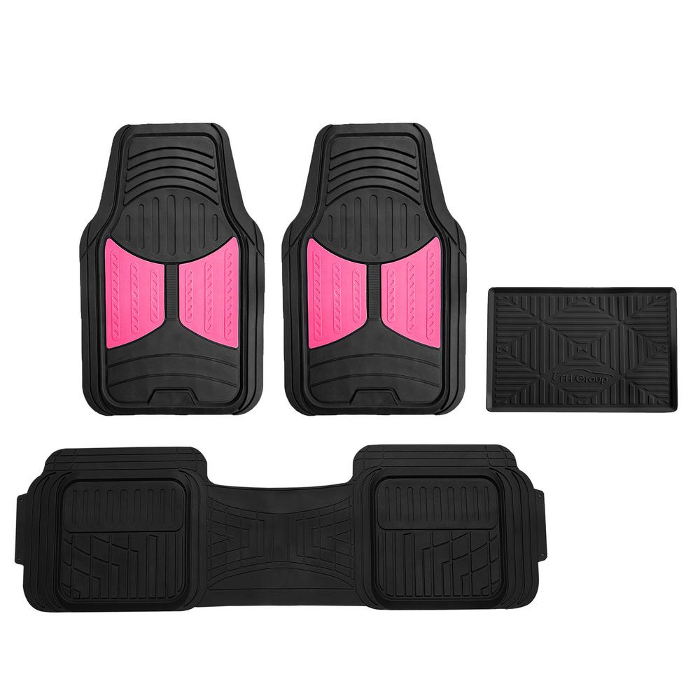 pink rubber car mats