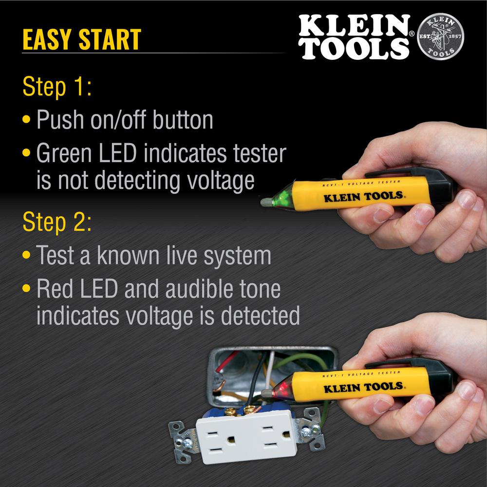 Commercial Electric 7/" Wire Stripper//Cutter /& Non-Contact AC Voltage Detector