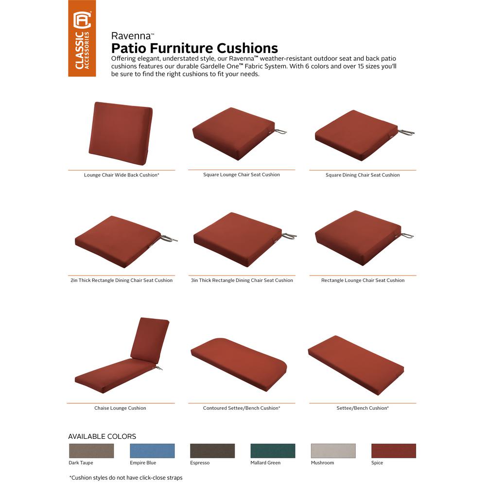 Classic Accessories Ravenna 42 In W X 18 In D X 3 In H Patio