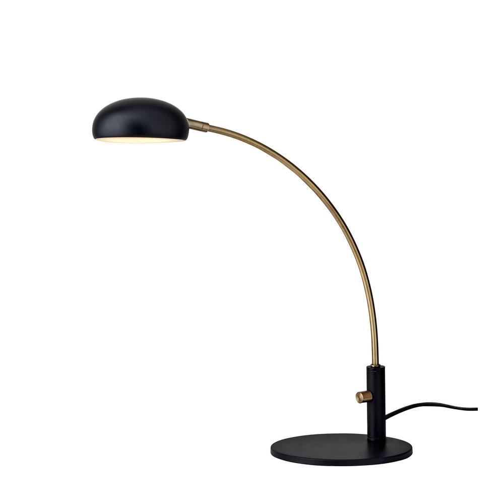 20.75 in. Black Articulating Desk Lamp with Power Outlet-20092-001 ...