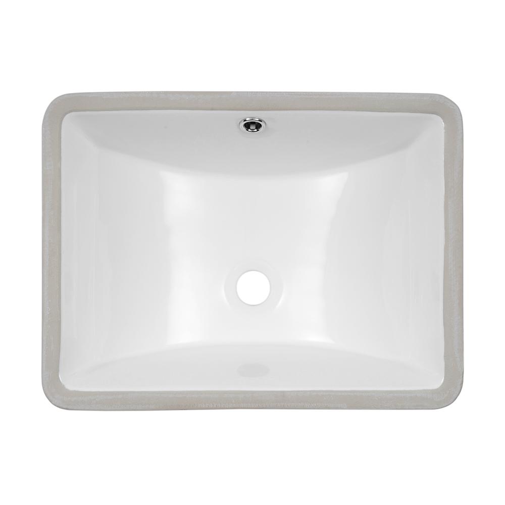 Boyel Living 18 In X 14 In Vessel Sink Rectangle Undermount Bathroom Sink White Sl Luf1814 The Home Depot