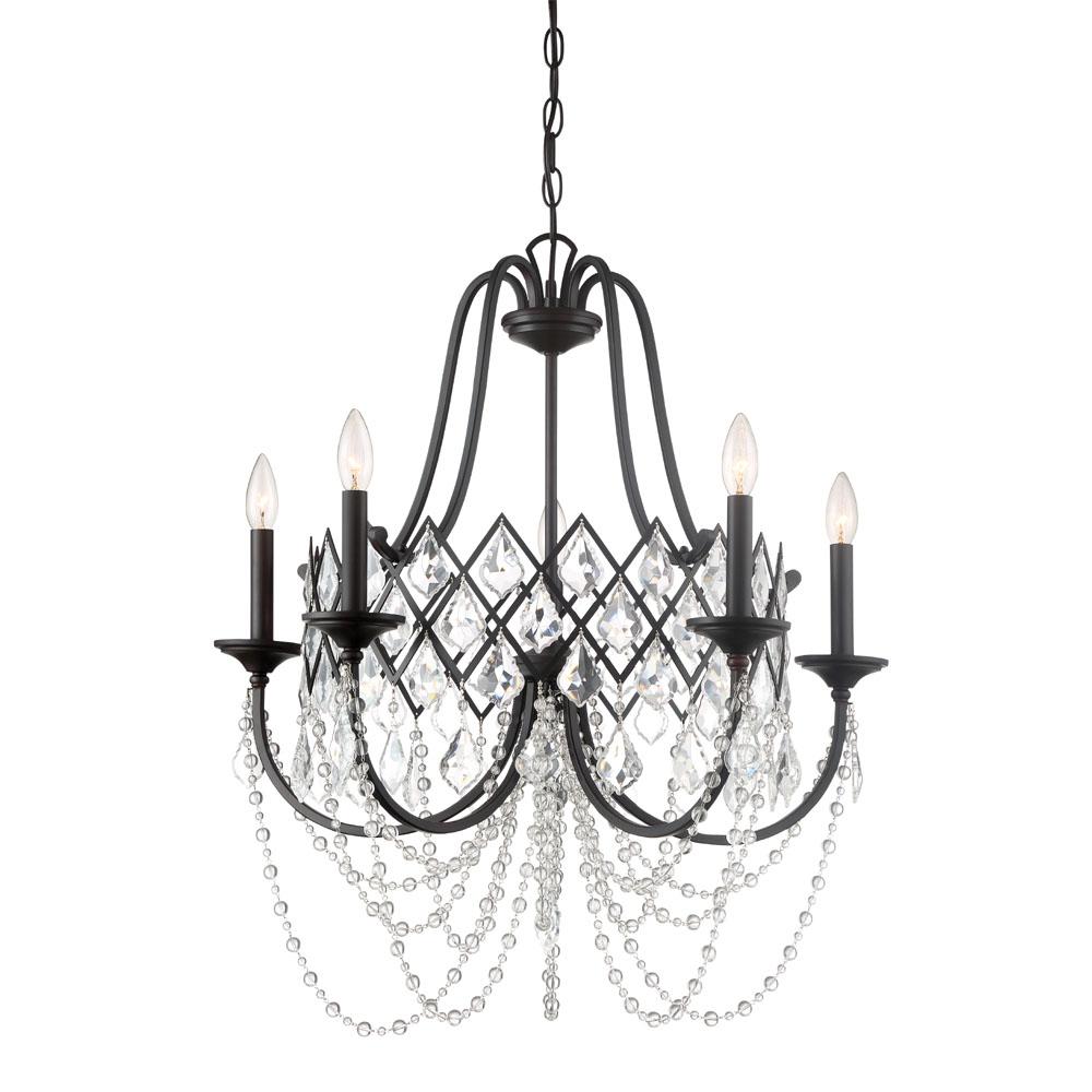 Designers Fountain Ravina 5 Light Vintage Bronze Chandelier With Designers Fountain Ravina 5 Light