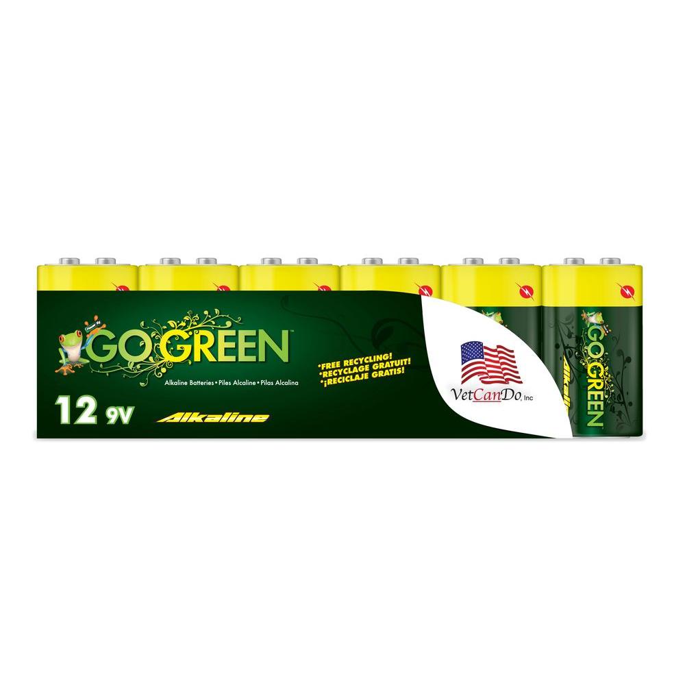 By Go Green 9 Volt Alkaline Battery 12 Pack 24015 The Home By Go Green 9 Volt Alkaline Battery 12 Pack