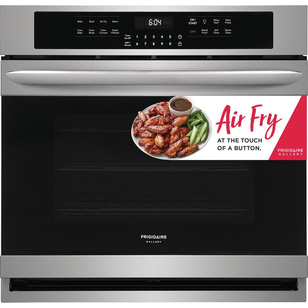 FRIGIDAIRE GALLERY 30 in. Single Electric Wall Oven with Air Fry Technology and Self-Cleaning in Stainless Steel, Smudge-Proof Stainless Steel was $1999.0 now $1298.0 (35.0% off)