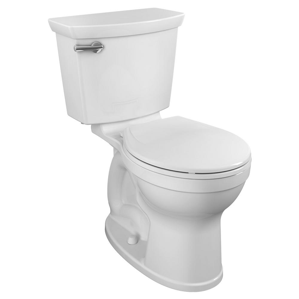 American Standard Champion Tall Height 2-Piece High-Efficiency 1.28 GPF Single Flush Round Front Toilet in White Seat Included