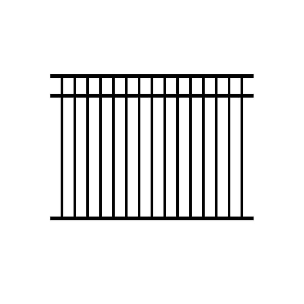 Jerith Jefferson 4.5 ft. x 6 ft. Aluminum Metal Black Fence Panel Section by Jerith