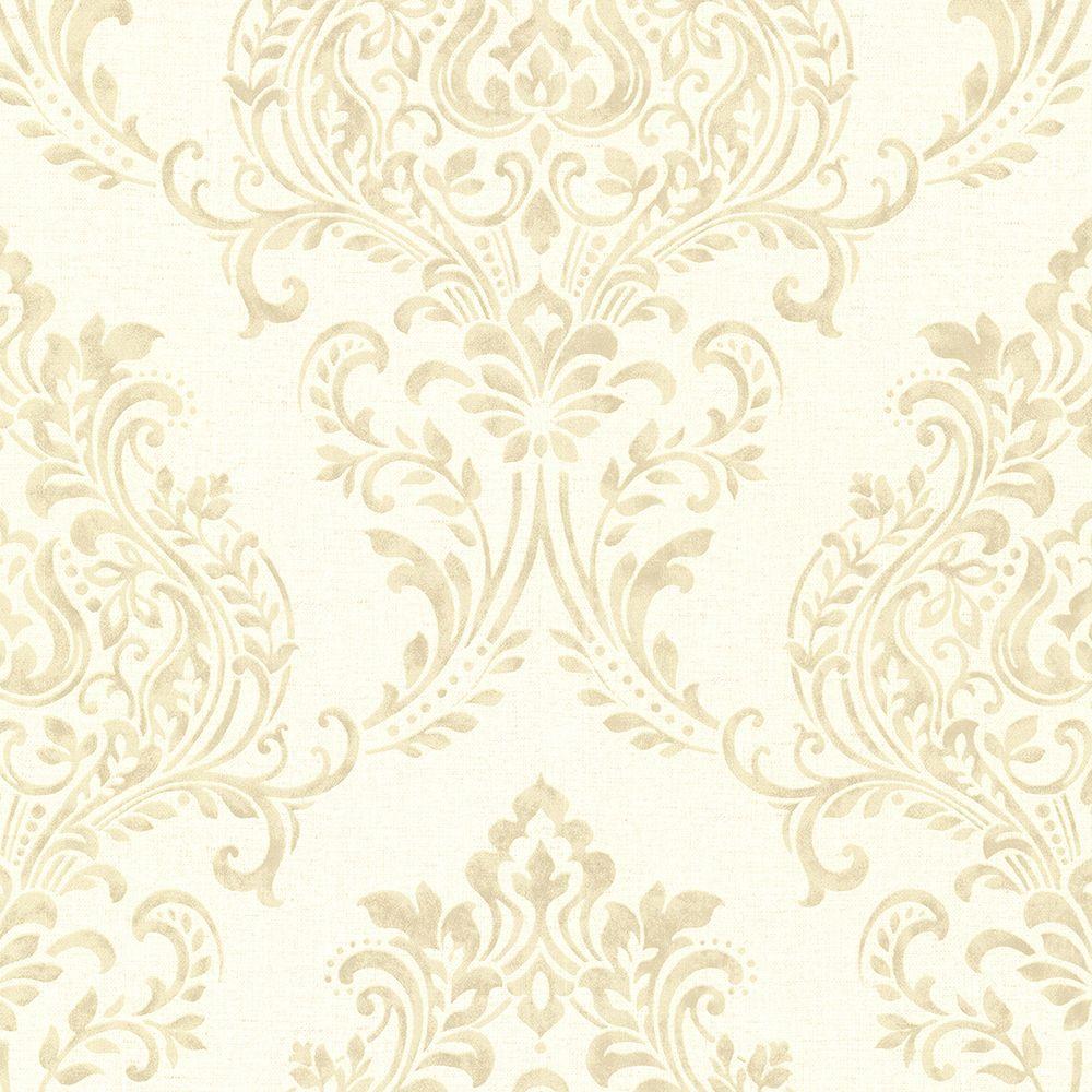 Brewster Diane Beige Damask Wallpaper-2686-22014 - The Home Depot